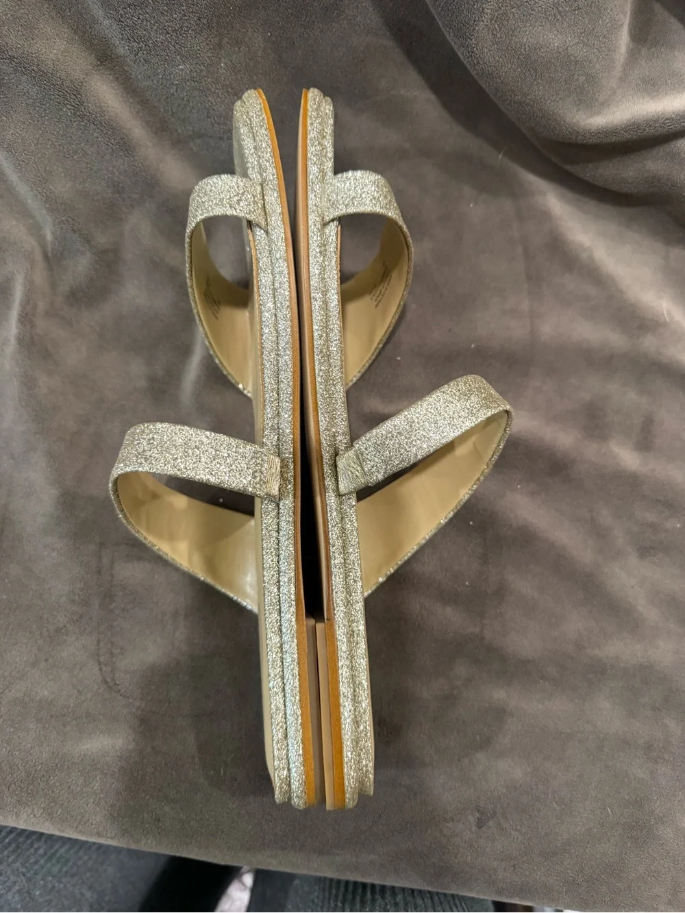 Michael Kors Silver Glitter Slide Mules